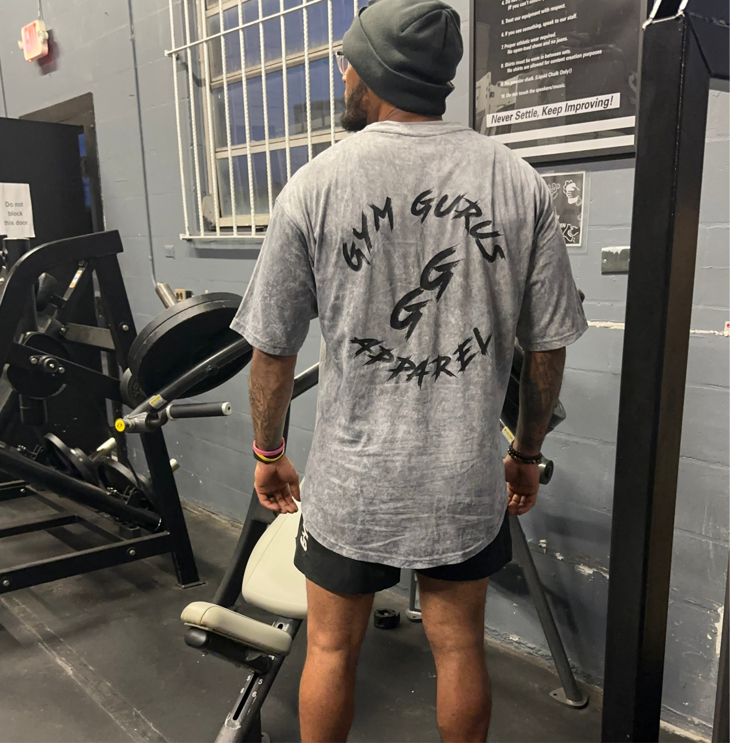 Acid Wash Oversized Tee - Smoke Grey