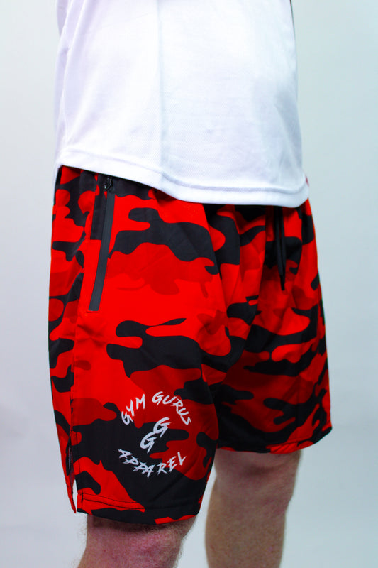 Combat Trainer Shorts - Red Camo