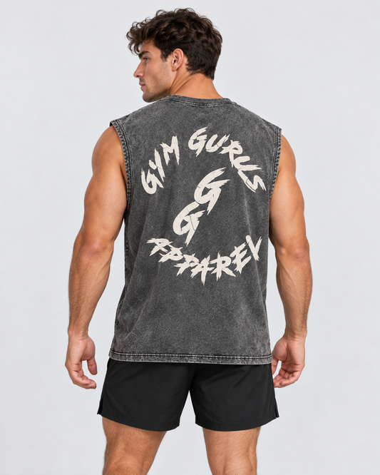 Breaking Through Barriers Cutoff - Acid Wash Gray