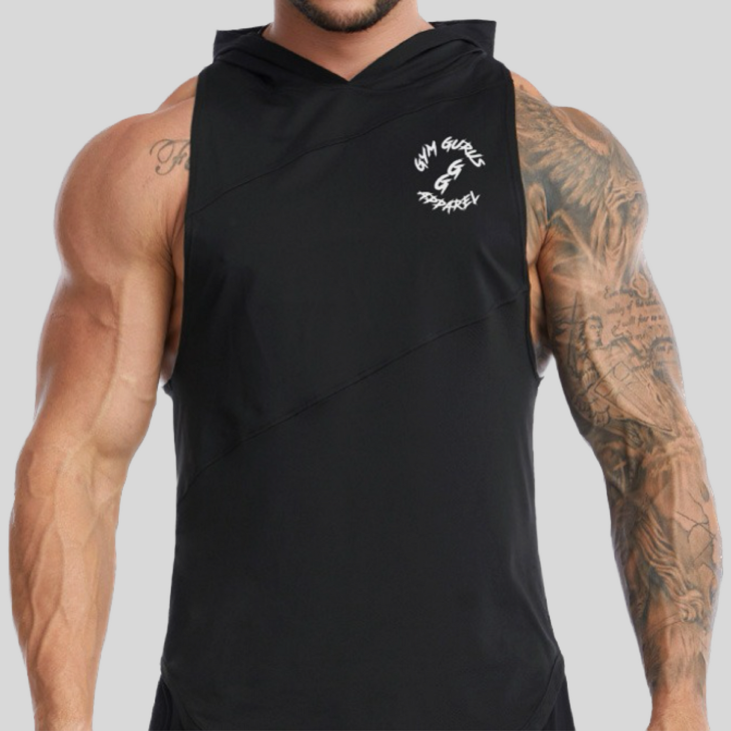 Battle Sleeveless Hoodie - Black