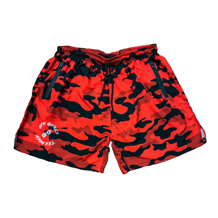 Combat Trainer Shorts - Red Camo
