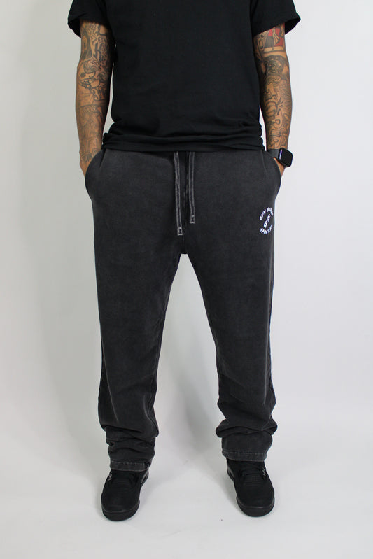 Stonewashed Baggy Sweats - Black Ash