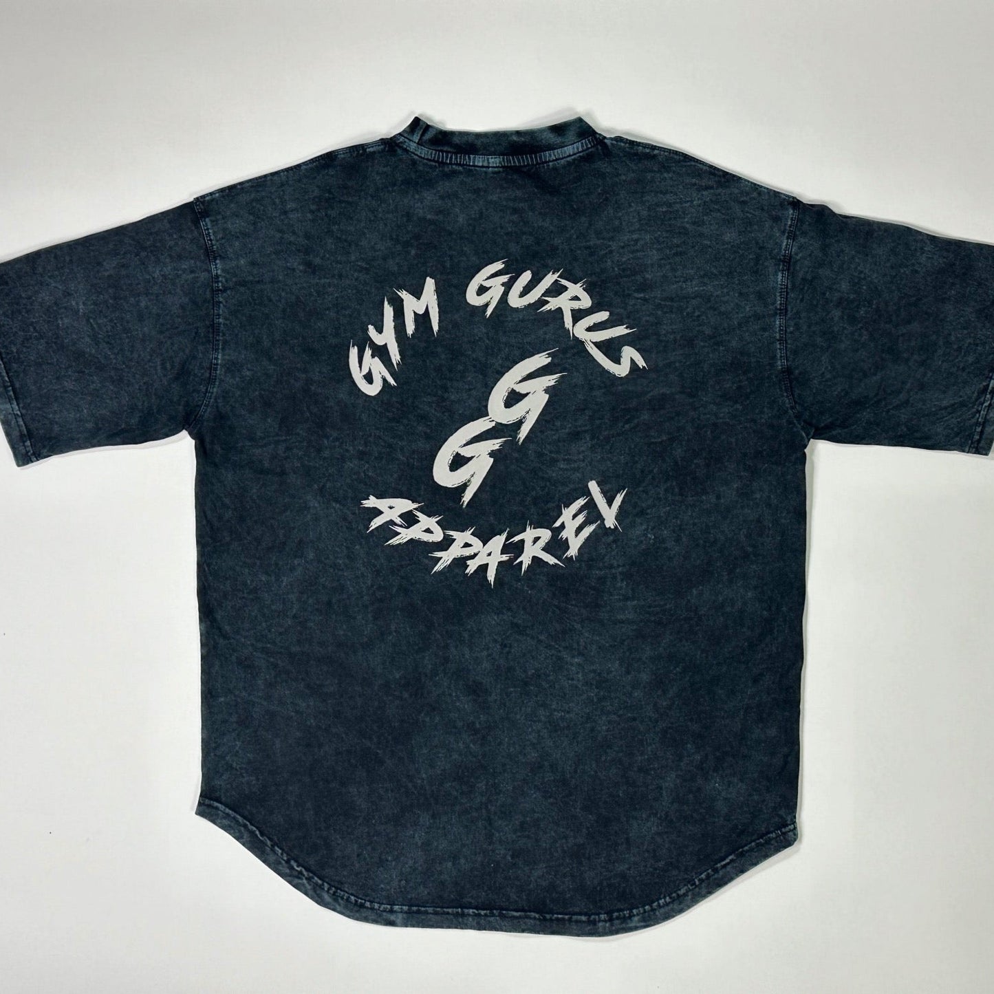 Men’s Navy Acid Wash Oversized Tee