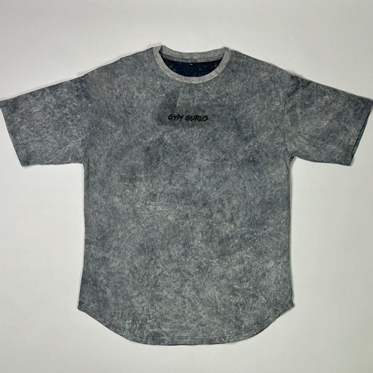 Men’s Grey Acid Wash Oversized Tee
