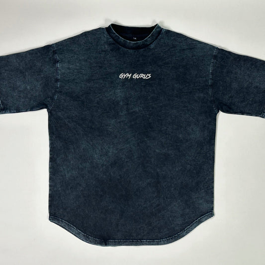 Men’s Navy Acid Wash Oversized Tee