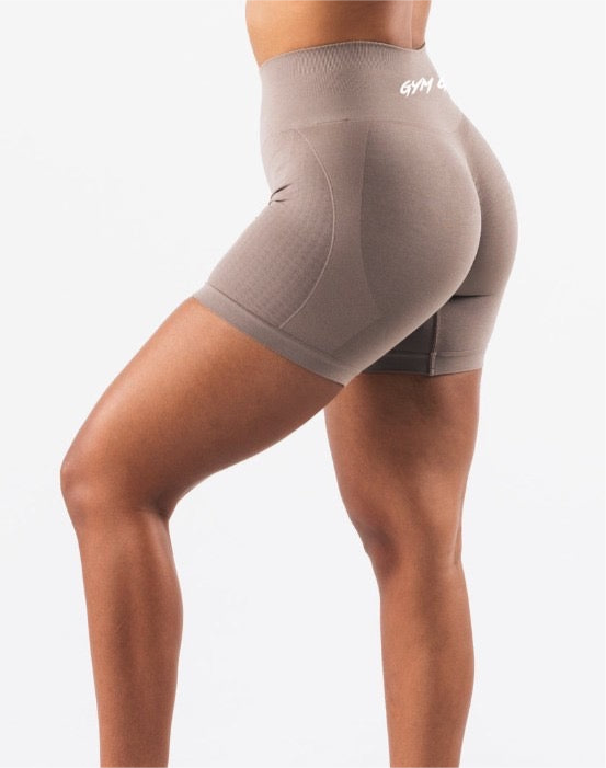 Strength Contour Seamless Shorts - Mocha Brown