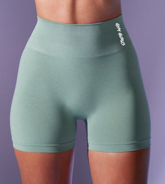 Goddess Scrunch Seamless Shorts - Seafoam Green