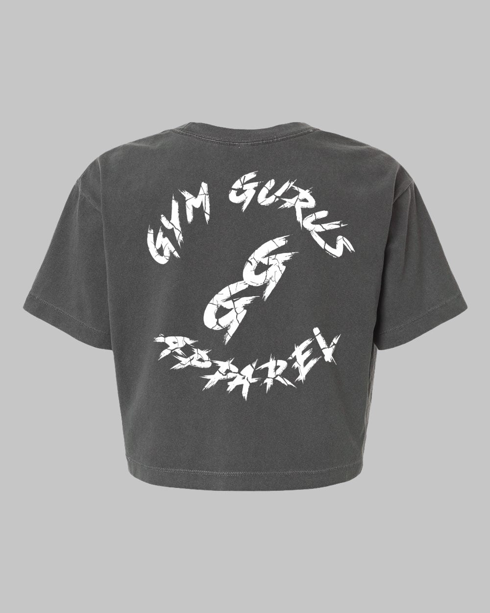 Breaking Through Barriers Guru Crop Tee - Stonewashed Grey | Gym Gurus Apparel