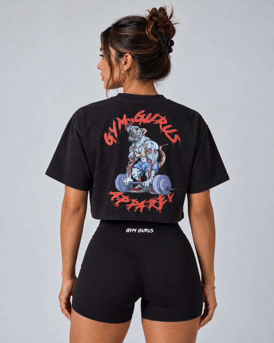 Gym Rat Oversized Crop Tee
