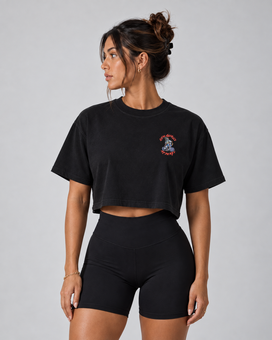Gym Rat Oversized Crop Tee