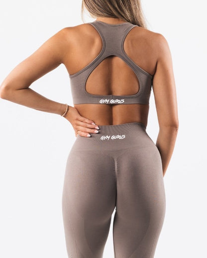 Strength Seamless Sports Bra - Mocha Brown