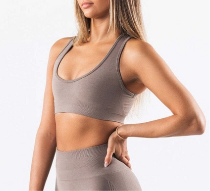 Strength Seamless Sports Bra - Mocha Brown