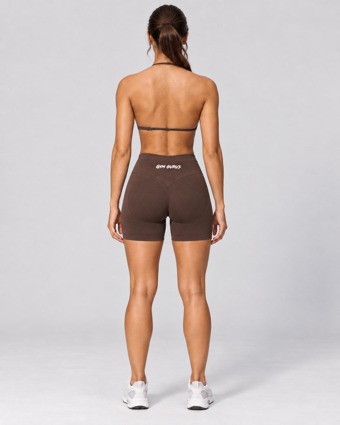 SEAMLESS CONTOUR SHORTS — CHOCOLATE BROWN
