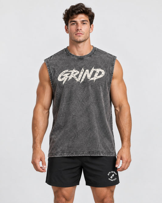 Breaking Through Barriers Cutoff - Acid Wash Gray