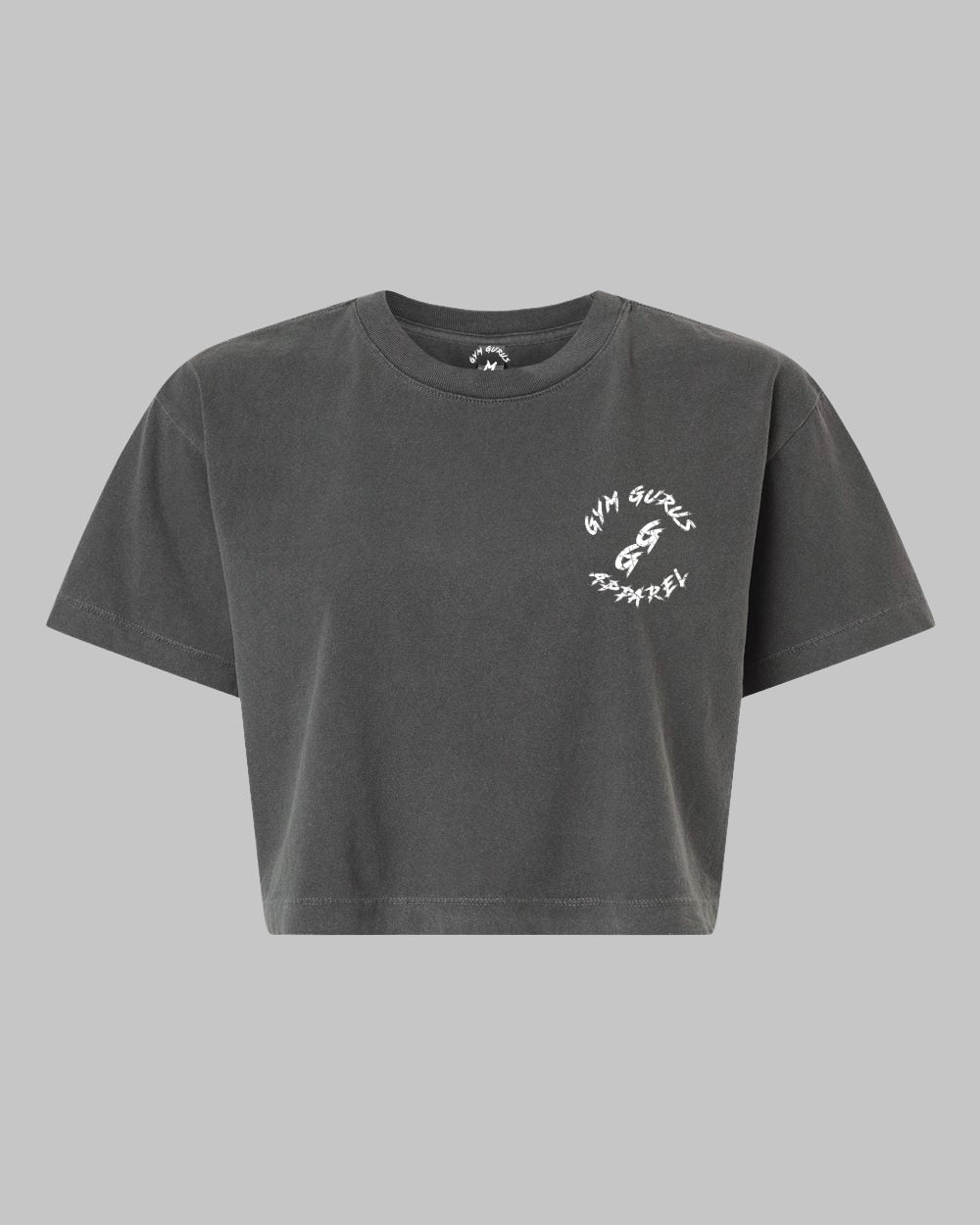 Breaking Through Barriers Guru Crop Tee - Stonewashed Grey | Gym Gurus Apparel