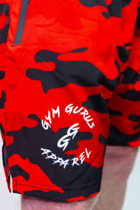Combat Trainer Shorts - Red Camo