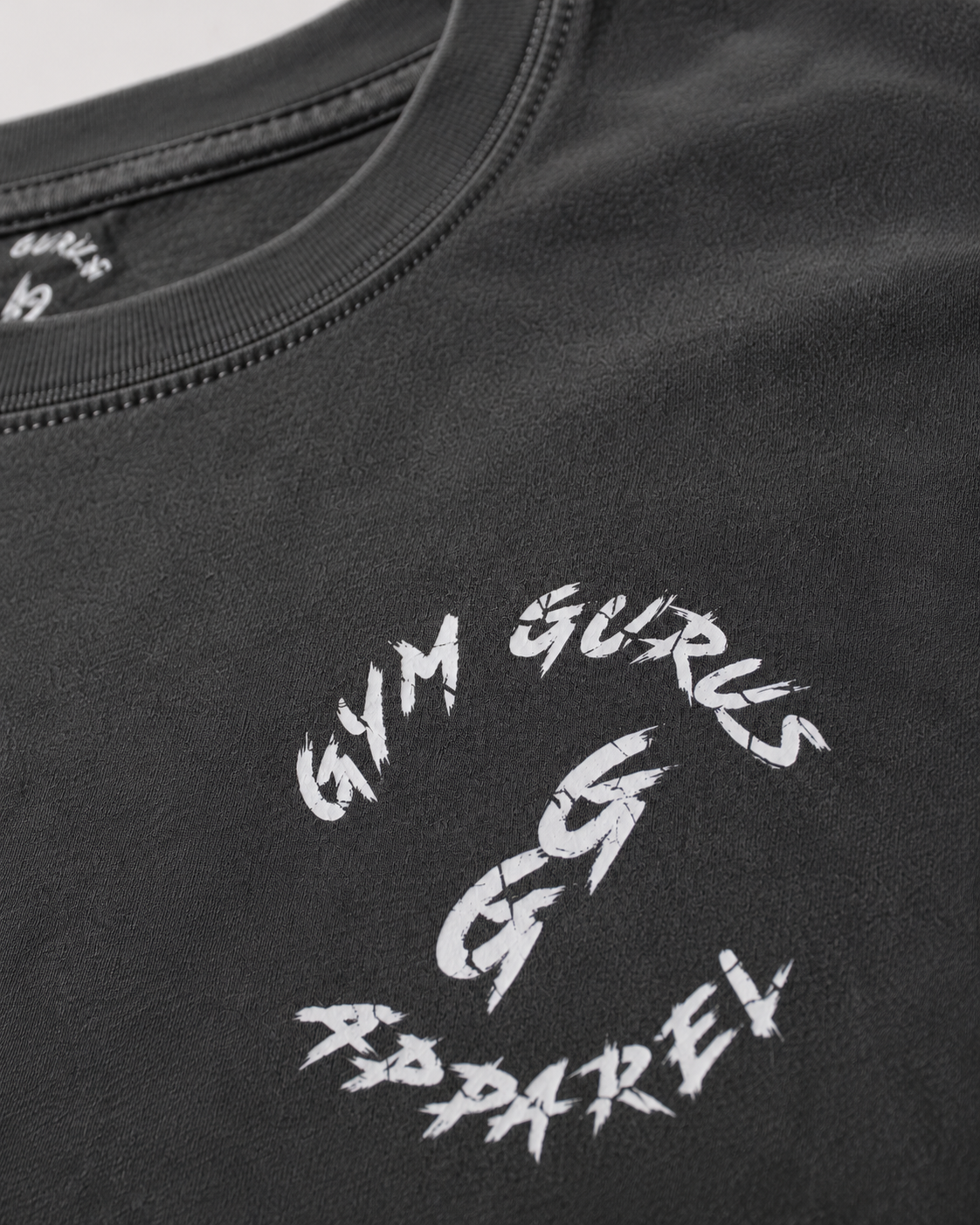 Breaking Through Barriers Guru Crop Tee - Stonewashed Grey | Gym Gurus Apparel