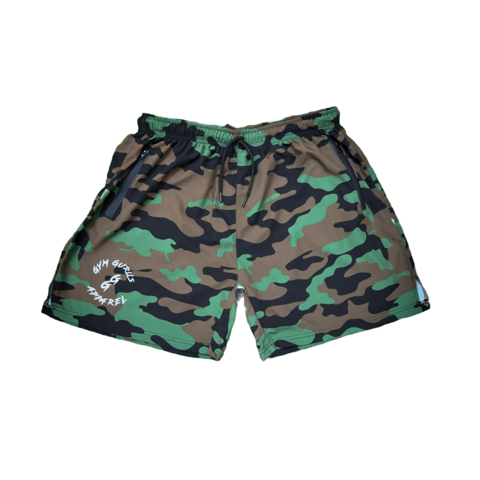 Combat Trainer Shorts – Green Camo