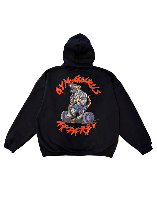 Black hoodie with graphic design