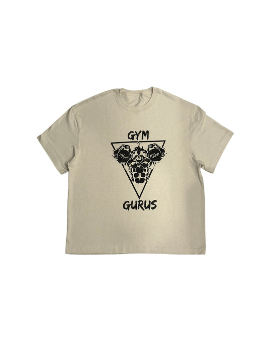 Kettle Bell Flow Oversized Tee - Sand Beige