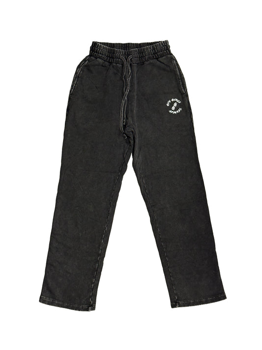 Stonewashed Baggy Sweats - Black Ash