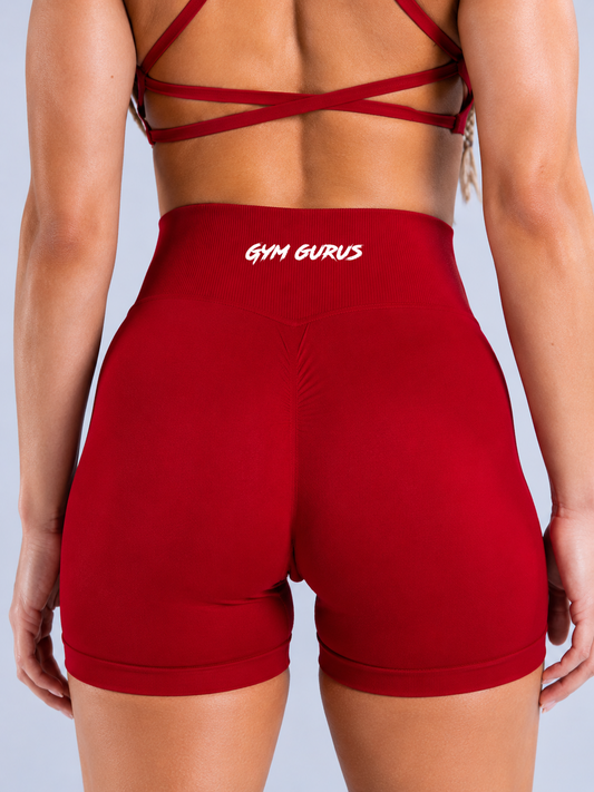 Seamless Power Contour Shorts - Wine Red